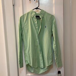 Polo Ralph Lauren Men's Green Checkered Shirt